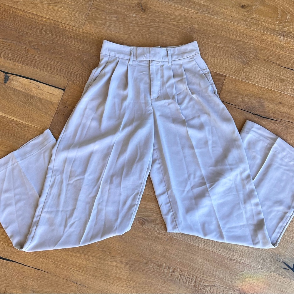 Pleated Wide Leg Trousers